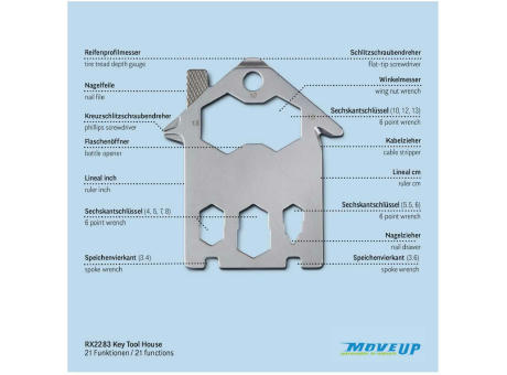 Geschenkartikel: ROMINOX® Key Tool House / Haus (21 Funktionen) im Motiv-Mäppchen Osterhase