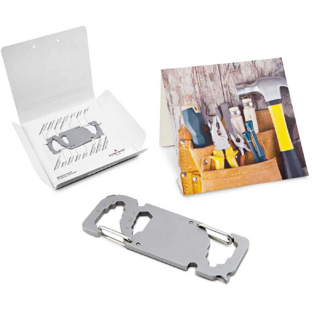 Geschenkartikel: ROMINOX® Key Tool Link (20 Funktionen) im Motiv-Mäppchen Werkzeug