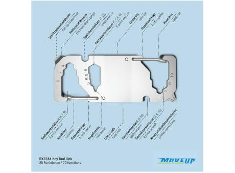 Geschenkartikel: ROMINOX® Key Tool Link (20 Funktionen) im Motiv-Mäppchen Osterhase