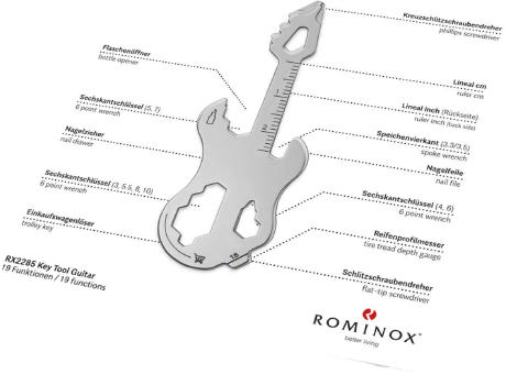 Geschenkartikel: ROMINOX® Key Tool Guitar / Gitarre (19 Funktionen) im Motiv-Mäppchen Osterhase