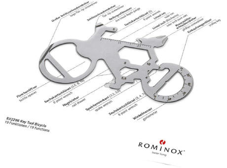 Geschenkartikel: ROMINOX® Key Tool Bicycle / Fahrrad (19 Funktionen) im Motiv-Mäppchen Osterhase