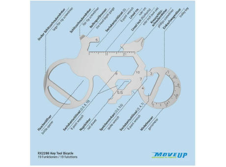 Geschenkartikel: ROMINOX® Key Tool Bicycle / Fahrrad (19 Funktionen) im Motiv-Mäppchen Osterhase