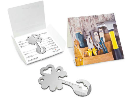 Geschenkartikel: ROMINOX® Key Tool Lucky Charm / Kleeblatt Glücksbringer (19 Funktionen) im Motiv-Mäppchen Werkzeug