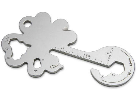 Geschenkartikel: ROMINOX® Key Tool Lucky Charm / Kleeblatt Glücksbringer (19 Funktionen) im Motiv-Mäppchen Danke