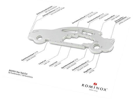 Geschenkartikel: ROMINOX® Key Tool Car/Auto (18 Funktionen) im Motiv-Mäppchen Deutschland Fan Jubelverstärker