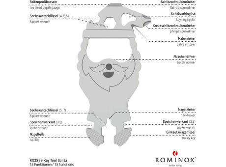 ROMINOX® Key Tool // Santa - 15 functions (Weihnachtsmann)