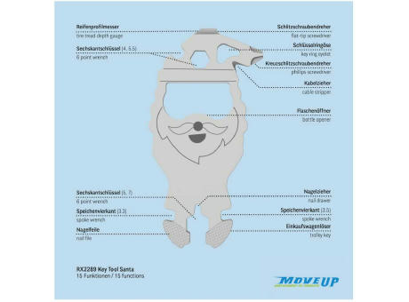 ROMINOX® Key Tool // Santa - 15 functions (Weihnachtsmann)
