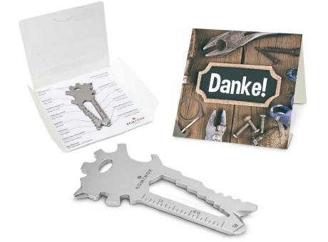 Geschenkartikel: ROMINOX® Key Tool Lion (22 Funktionen) im Motiv-Mäppchen Danke