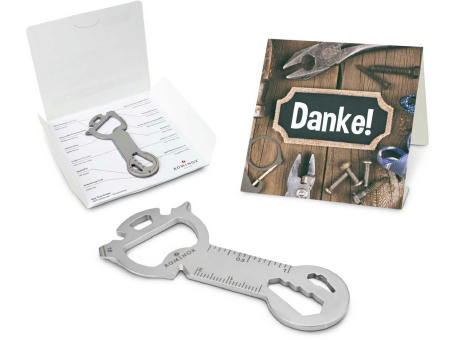 Geschenkartikel: ROMINOX® Key Tool Snake (18 Funktionen) im Motiv-Mäppchen Danke