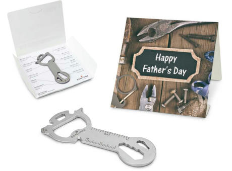 Geschenkartikel: ROMINOX® Key Tool Snake (18 Funktionen) im Motiv-Mäppchen Happy Father's Day