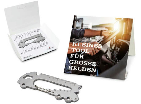 Geschenkartikel: ROMINOX® Key Tool Truck / LKW (22 Funktionen) im Motiv-Mäppchen Große Helden