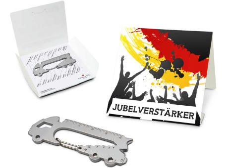 Geschenkartikel: ROMINOX® Key Tool Truck / LKW (22 Funktionen) im Motiv-Mäppchen Deutschland Fan Jubelverstärker