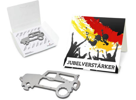 Geschenkartikel: ROMINOX® Key Tool SUV / Auto (19 Funktionen) im Motiv-Mäppchen Deutschland Fan Jubelverstärker