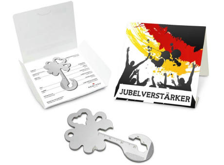 Geschenkartikel: ROMINOX® Key Tool Lucky Charm / Kleeblatt Glücksbringer (19 Funktionen) für Deutschland Fans