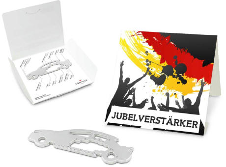 Geschenkartikel: ROMINOX® Key Tool Car/Auto (18 Funktionen) im Motiv-Mäppchen Deutschland Fan Jubelverstärker