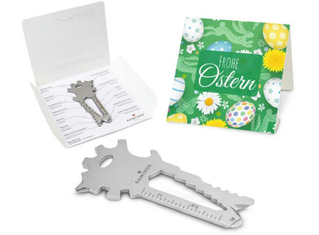 Geschenkartikel: ROMINOX® Key Tool Lion (22 Funktionen) im Motiv-Mäppchen Frohe Ostern