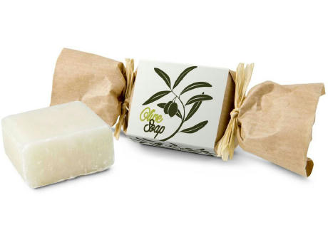 Seife 30 Gramm mit Olivenduft, liebevoll und nachhaltig verpackt