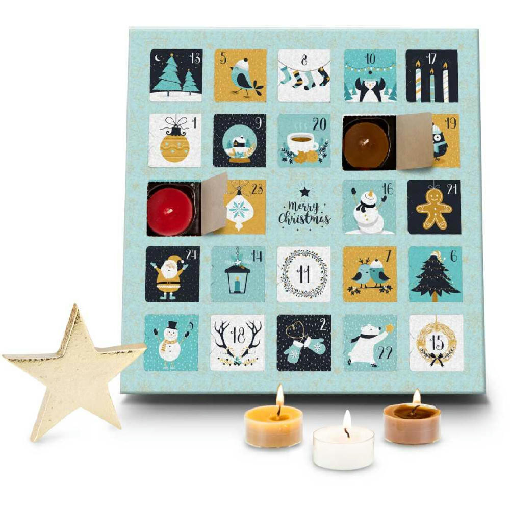 Geschenkartikel / Präsentartikel : Duftkerzen Adventskalender Charming Christmas