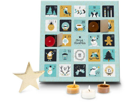 Geschenkartikel / Präsentartikel : Duftkerzen Adventskalender Charming Christmas