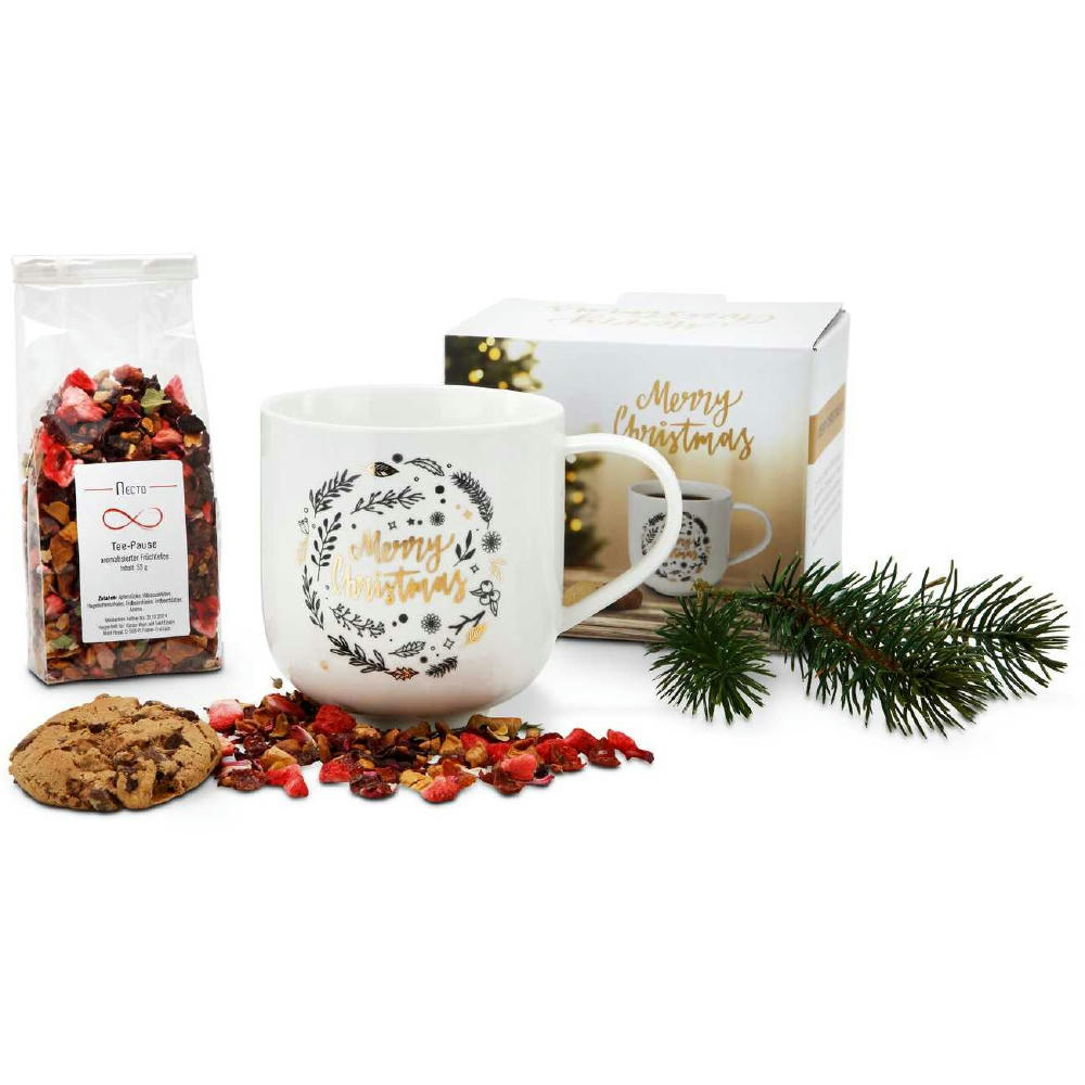 Geschenkset / Präsenteset: Weihnachtliche Teetasse