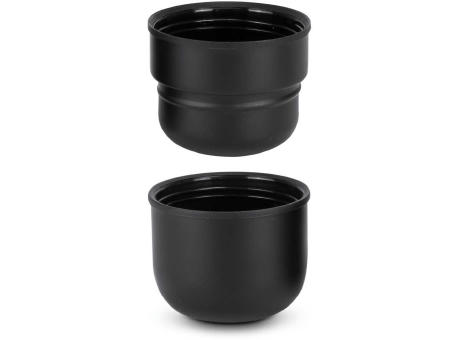 ROMINOX® Isolierkanne // Cup in Cup - mit 2 Deckeln - Schwarz matt