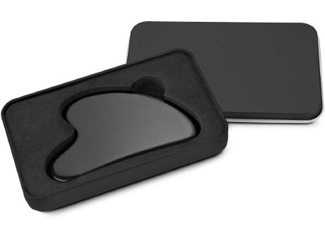 Massagestein Gua Sha Black Obsidian zur Wellness-Gesichtsmassage