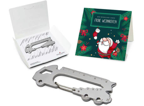 Geschenkartikel: ROMINOX® Key Tool Truck / LKW (22 Funktionen) im Motiv-Mäppchen Frohe Weihnachten