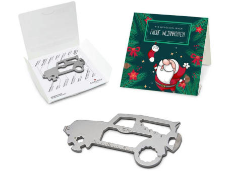 Geschenkartikel: ROMINOX® Key Tool SUV / Auto (19 Funktionen) im Motiv-Mäppchen Frohe Weihnachten