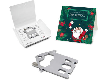 Geschenkartikel: ROMINOX® Key Tool House / Haus (21 Funktionen) im Motiv-Mäppchen Frohe Weihnachten