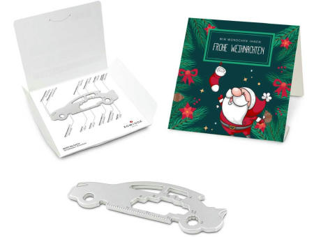 Geschenkartikel: ROMINOX® Key Tool Car/Auto (18 Funktionen) im Motiv-Mäppchen Frohe Weihnachten