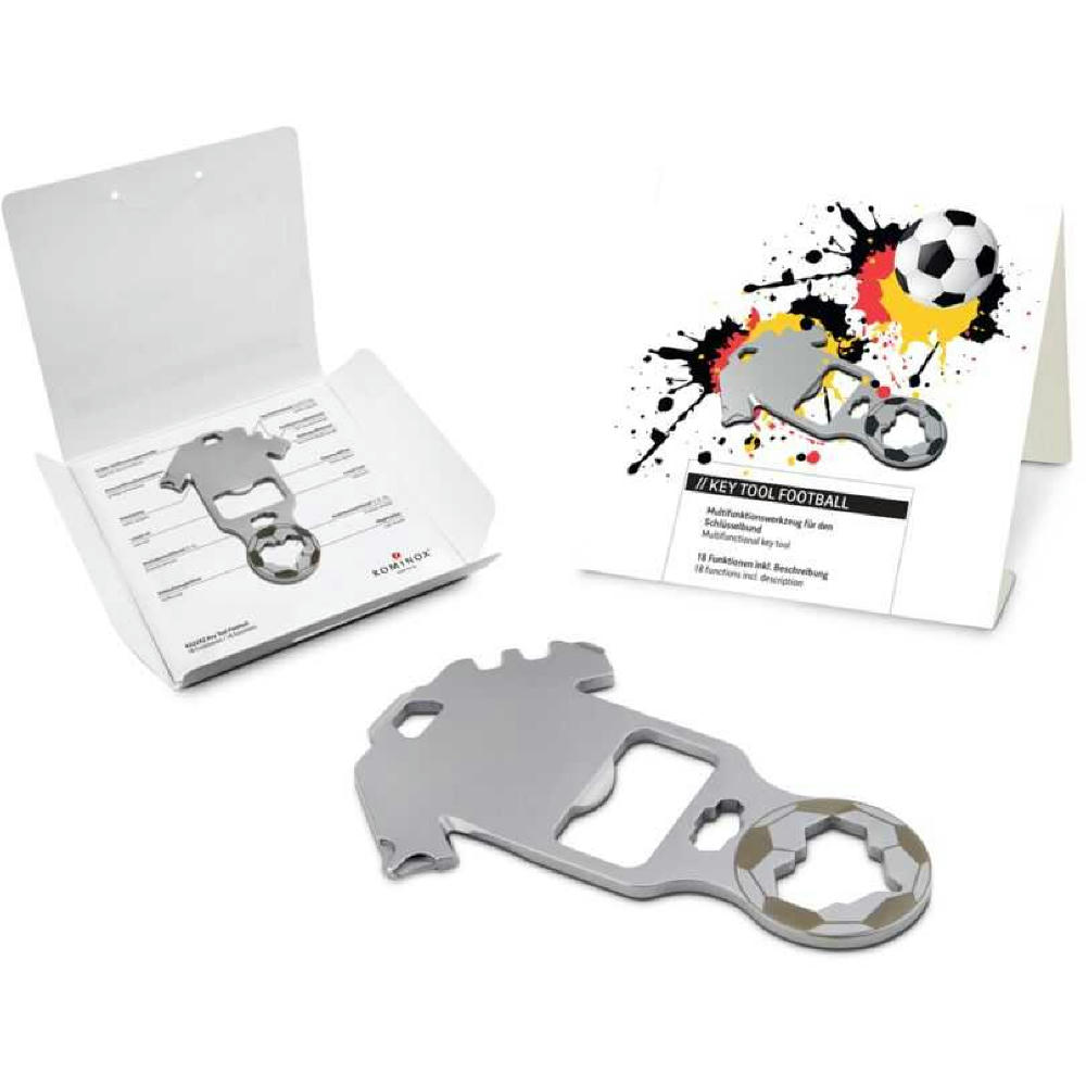 Geschenkartikel: ROMINOX® Key Tool Football / Fußball (18 Funktionen) im Motiv-Mäppchen Deutschland Fußballfan