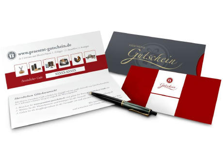Geschenkgutschein Rot, Kategorie 10 €, große Auswahl an Präsenten, Lifestyle- und Wellnessprodukten