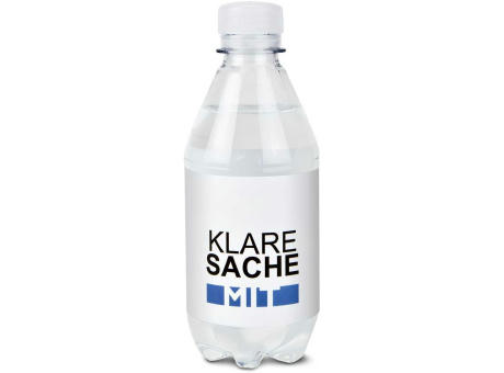 330 ml PromoWater - Mineralwasser, mit Kohlensäure, Hergestellt in Deutschland - Folien-Etikett