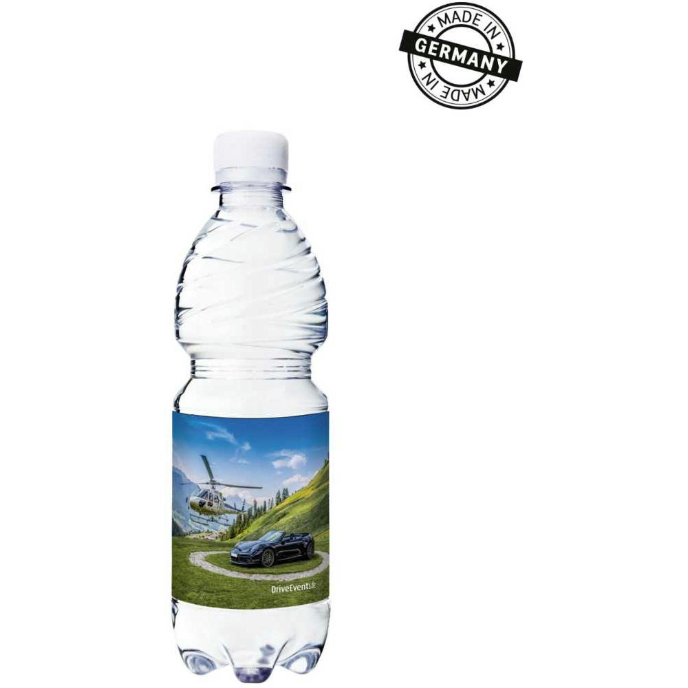 500 ml PromoWater - Mineralwasser, still, Hergestellt in Deutschland - Folien-Etikett