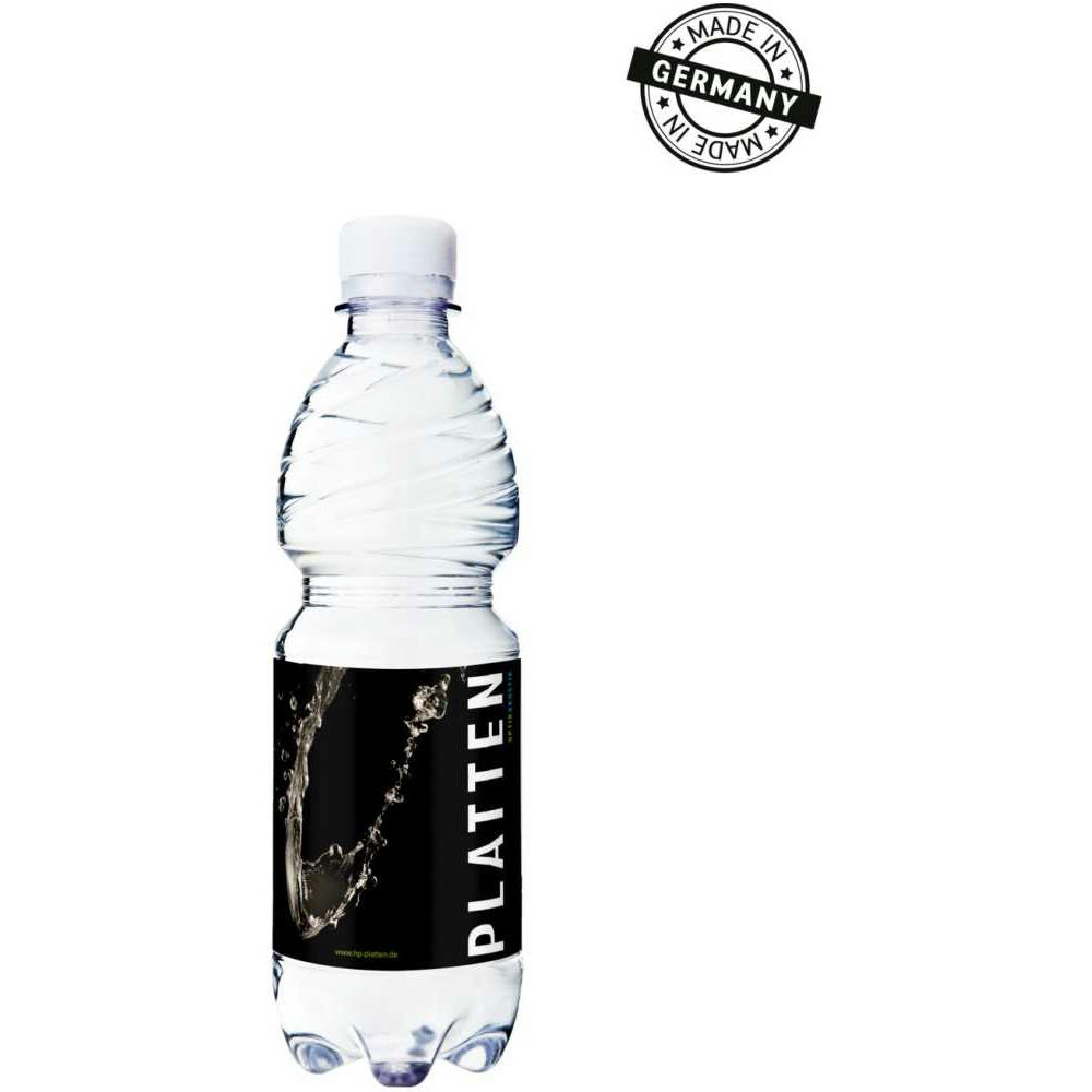 500 ml PromoWater - Mineralwasser mit Kohlensäure, Hergestellt in Deutschland - Folien-Etikett