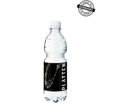 500 ml PromoWater - Mineralwasser mit Kohlensäure, Hergestellt in Deutschland - Folien-Etikett