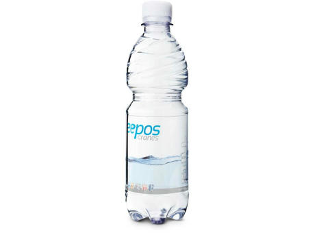 500 ml PromoWater - Mineralwasser mit Kohlensäure, Hergestellt in Deutschland - Folien-Etikett