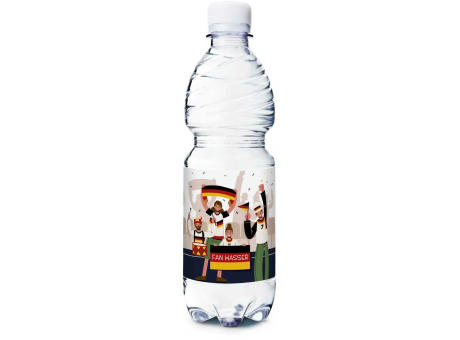 500 ml PromoWater - Mineralwasser mit Kohlensäure, Hergestellt in Deutschland - Folien-Etikett