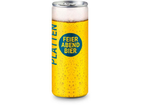 Helles Bier in der Slimline Dose, feinherb und leicht malzig - Fullbody-Etikett, 250 ml