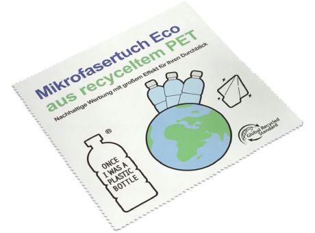 Brillenputztuch Eco - rPET Mikrofasertuch 15 x 15 cm 