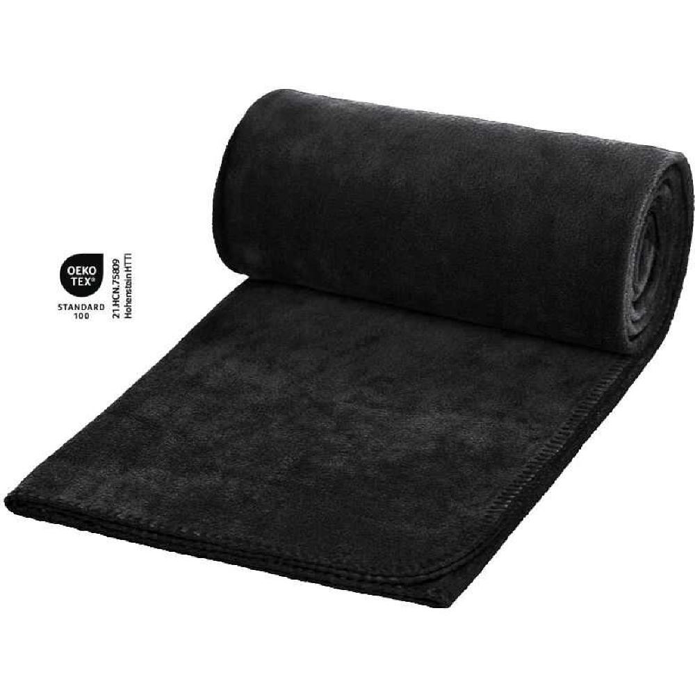 Fleecedecke Basic schwarz - 120 x 150 cm, 180 g/m²