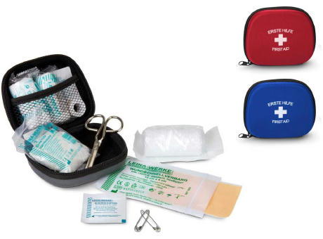 First Aid Kit rot - Erste Hilfe Set, 12-teilig, deutsche Markenware