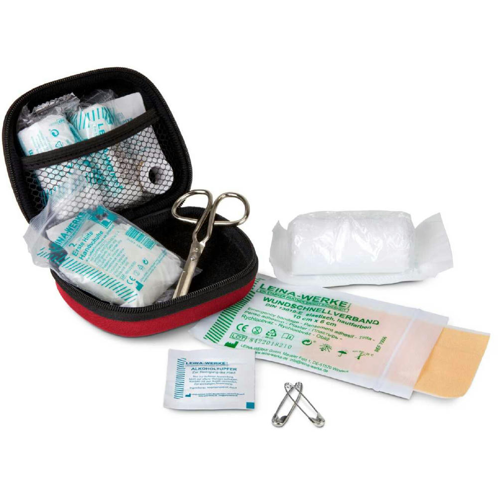 First Aid Kit rot - Erste Hilfe Set, 12-teilig, deutsche Markenware