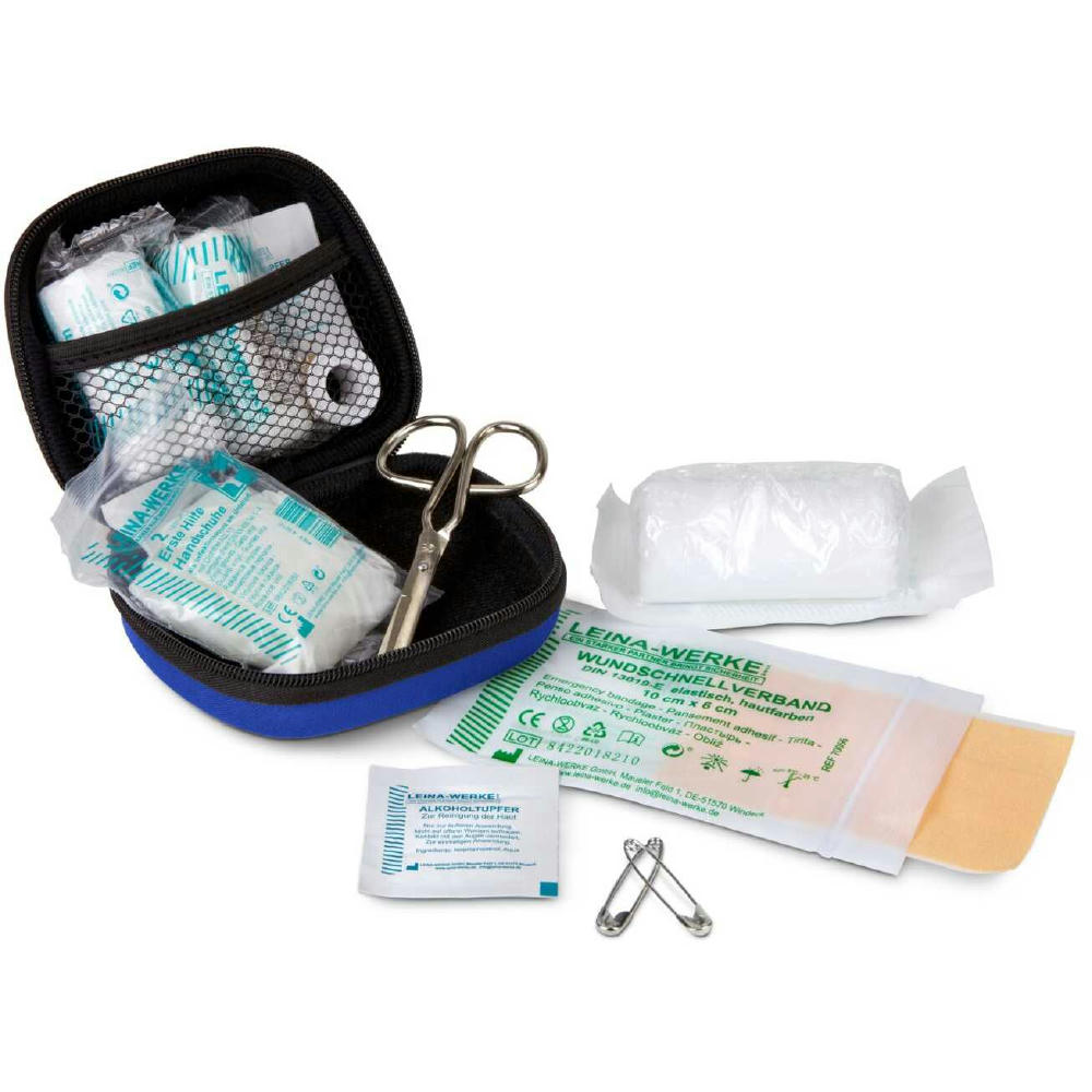 First Aid Kit blau - Erste Hilfe Set, 12-teilig, deutsche Markenware