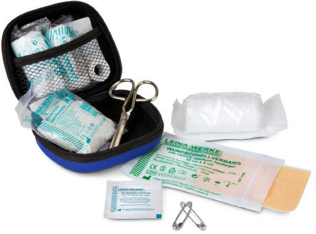 First Aid Kit blau - Erste Hilfe Set, 12-teilig, deutsche Markenware