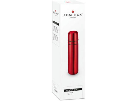 ROMINOX® Isolierkanne // Cup in Cup - mit 2 Deckeln - Rot