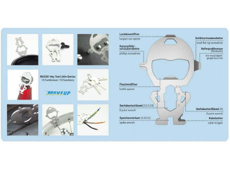 ROMINOX® Key Tool // Little Genius - 13 Funktionen (Arbeiter)