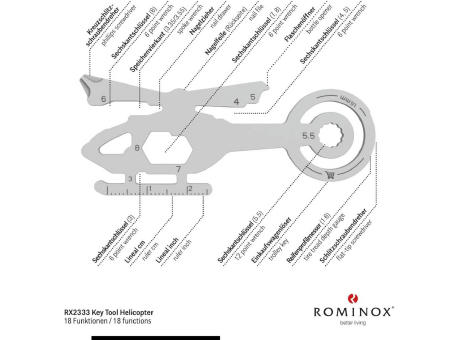 ROMINOX® Key Tool // Helicopter - 18 Funktionen