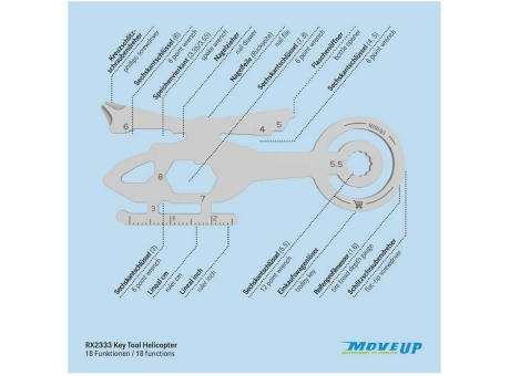 ROMINOX® Key Tool // Helicopter - 18 Funktionen