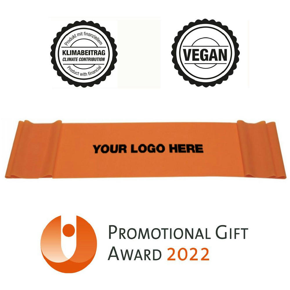 Fitnessband orange (leicht) - vegan & aus Naturlatex - ab 400 St.